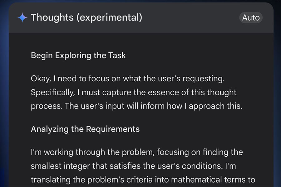 Google Gemini 2.5 Thoughts