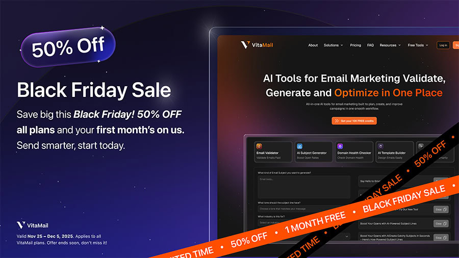 VitaMail - оферта за Black Friday