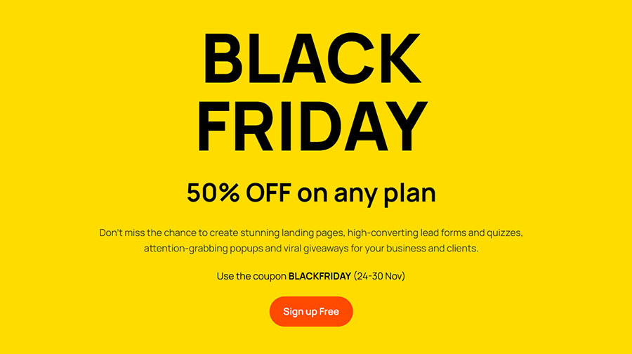 Woorise - оферта за Black Friday