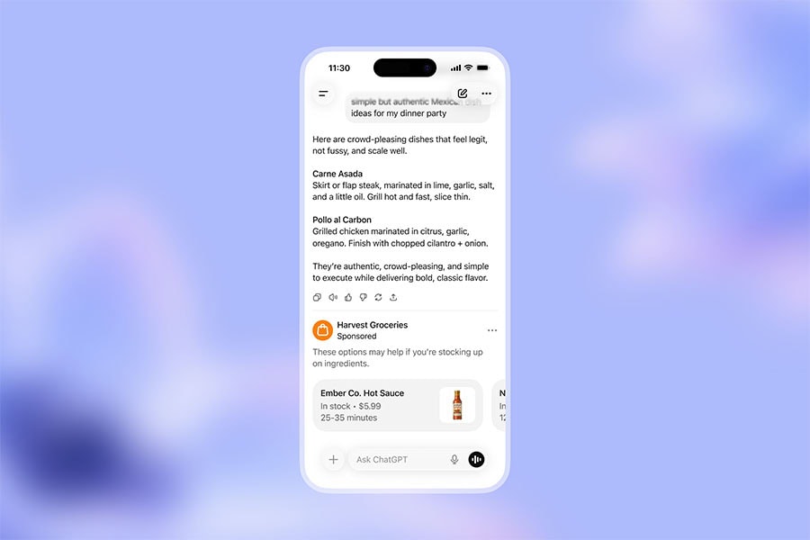 ChatGPT ще започне тестване на реклами в Съединените щати