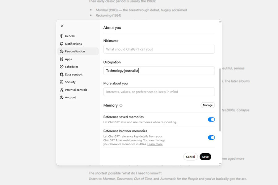 Използвайте Personalization, за да насочите отговорите според интересите си