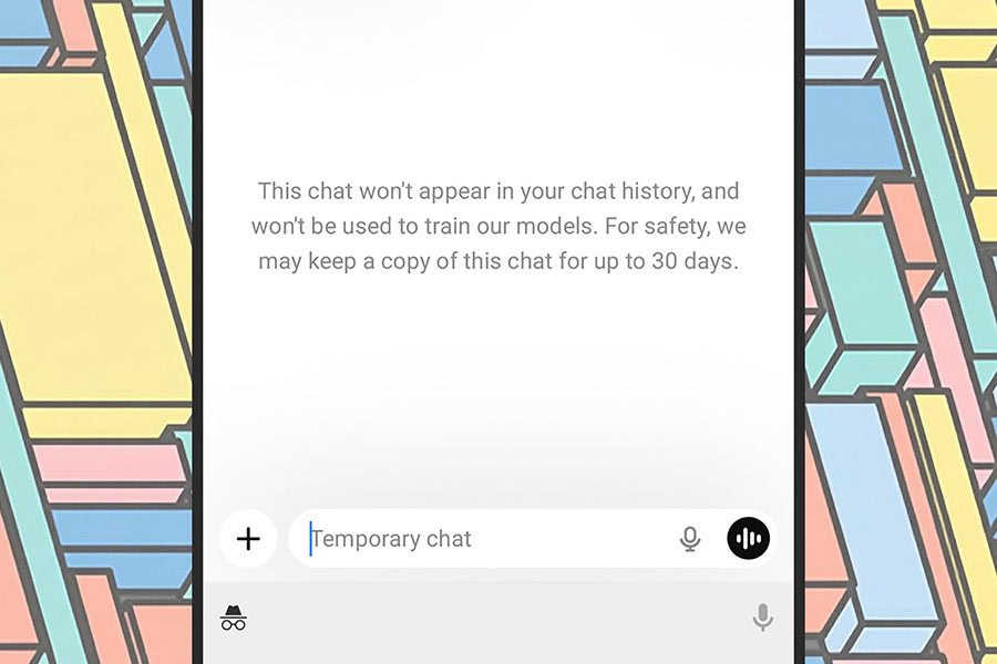 Използвайте temporary chats като инкогнито режим