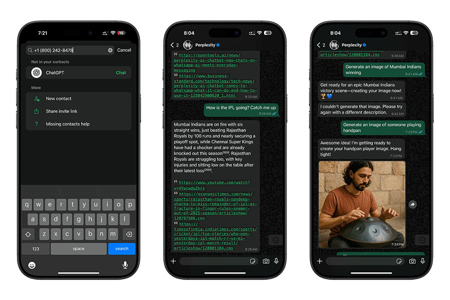 Как да използвате Perplexity в WhatsApp за чат и генериране на изображения 3 Как да използвате Perplexity в WhatsApp за чат и генериране на изображения