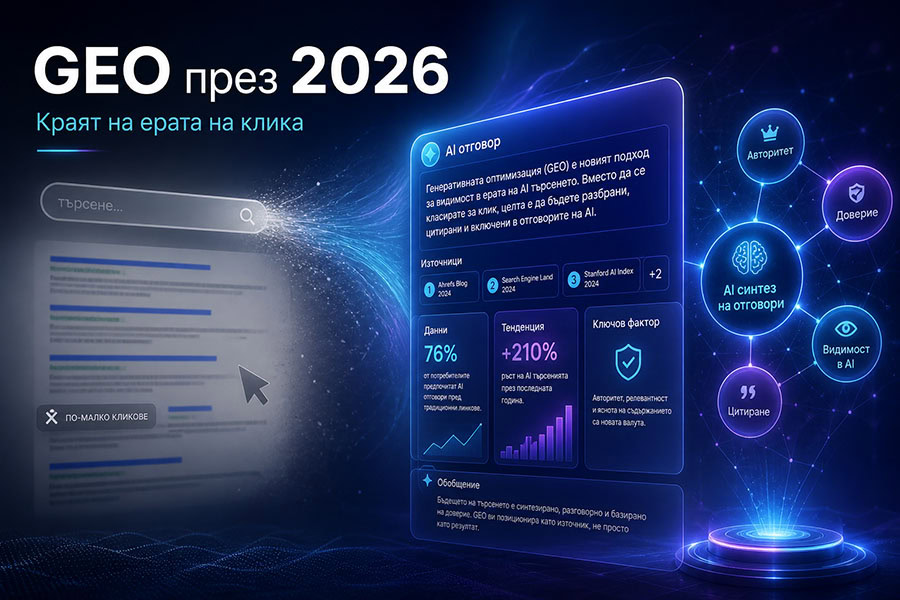 GEO статистиките за 2026 г. показват края на „ерата на клика“