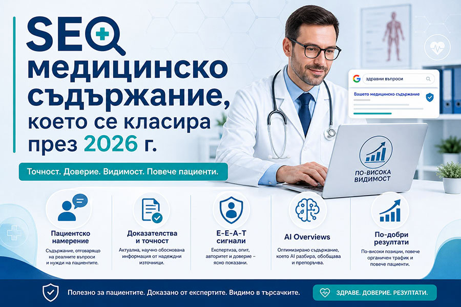 Как се пише SEO медицинско съдържание, което се класира през 2026 г.