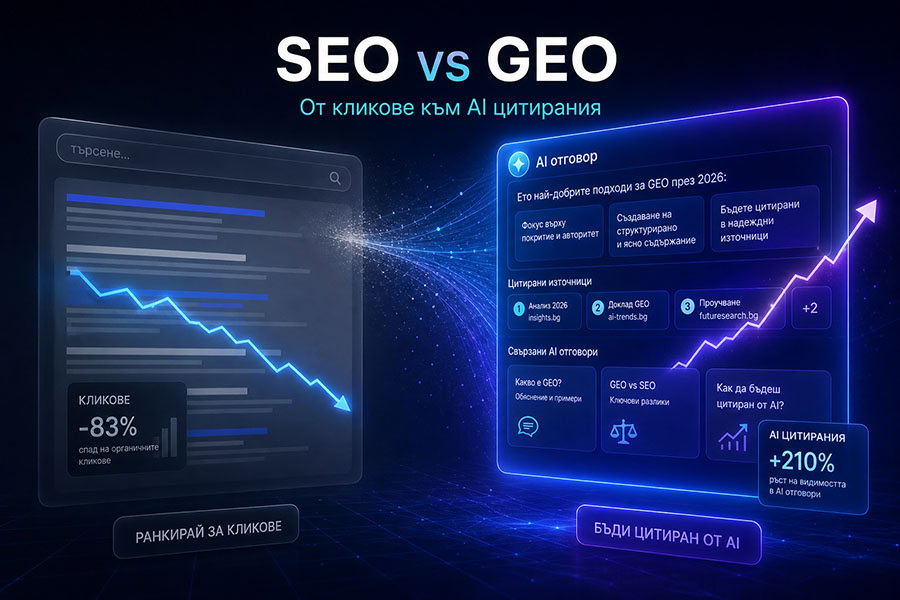 Сривът на клика какво показват числата за SEO срещу GEO