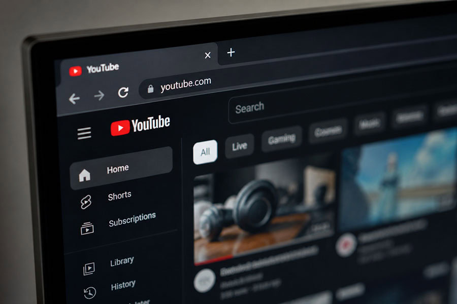 YouTube, търсене