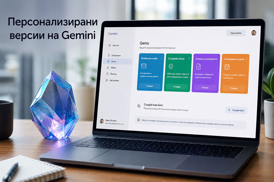 Използвайте „Gems“ за създаване на персонализирани версии на Gemini