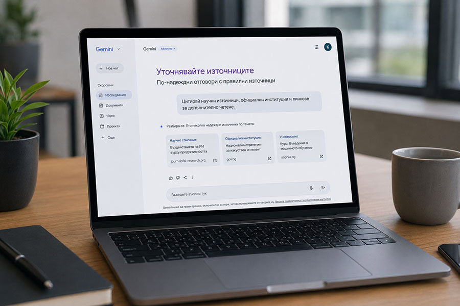 Уточнявайте какви източници искате Gemini да цитира